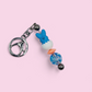 Liquid Glitter Blue Bunny Chick - Spinner Keychain